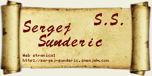 Sergej Šunderić vizit kartica